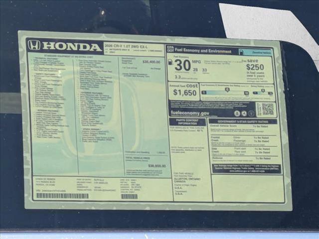 new 2026 Honda CR-V car, priced at $37,349