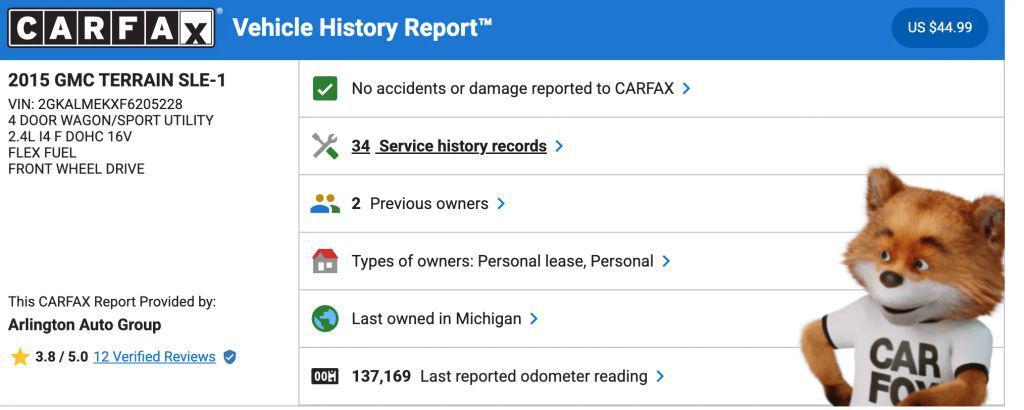 used 2015 GMC Terrain car, priced at $6,595