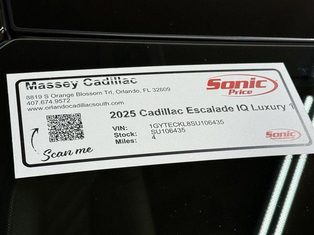 new 2025 Cadillac Escalade IQ car, priced at $134,385
