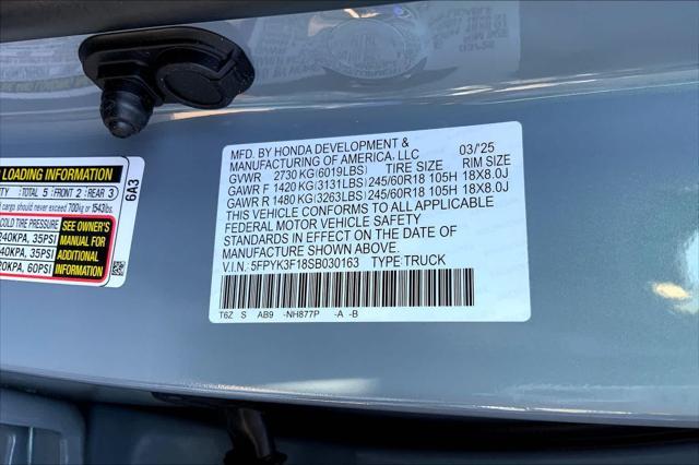 new 2025 Honda Ridgeline car, priced at $42,055