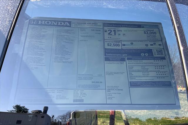 new 2025 Honda Ridgeline car, priced at $42,055