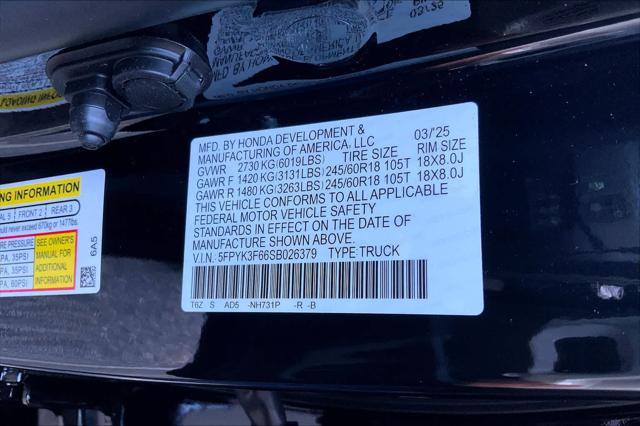 new 2025 Honda Ridgeline car, priced at $46,830