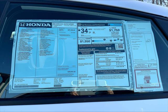 new 2025 Honda Civic car, priced at $29,055