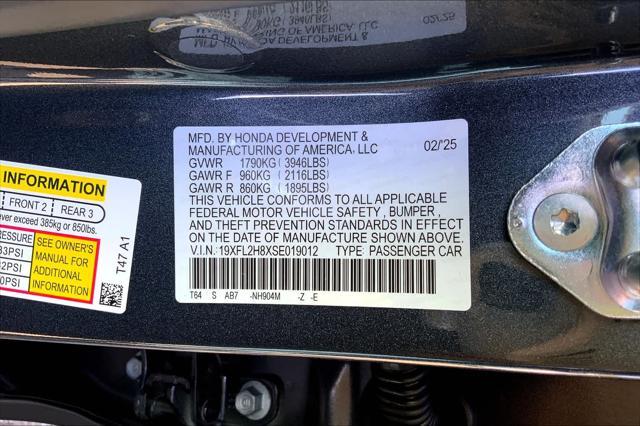 new 2025 Honda Civic car, priced at $28,600