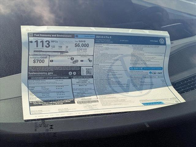 new 2025 Volkswagen ID.4 car, priced at $45,571