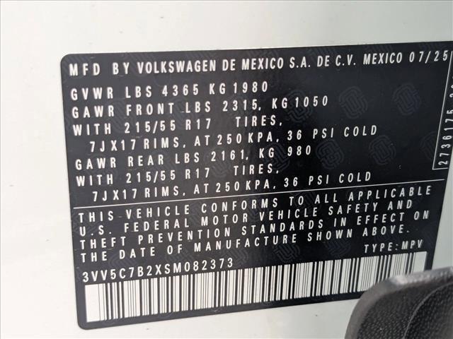 new 2025 Volkswagen Taos car, priced at $26,653