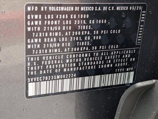 new 2025 Volkswagen Taos car, priced at $29,808