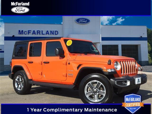 used 2020 Jeep Wrangler Unlimited car, priced at $22,598