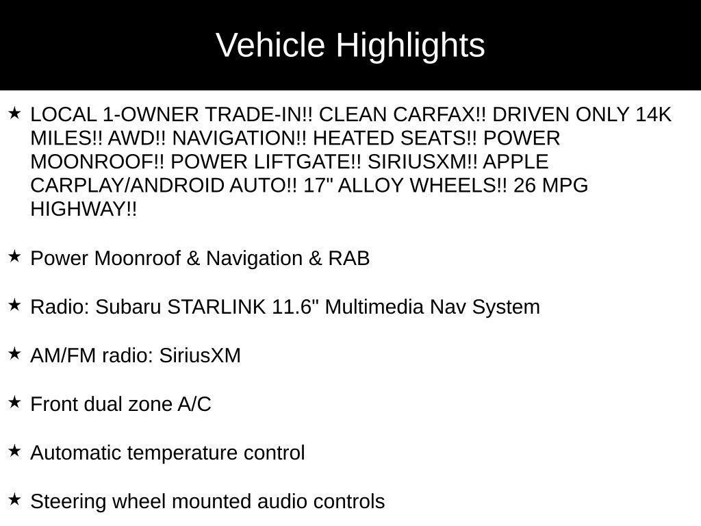 used 2023 Subaru Outback car, priced at $32,098