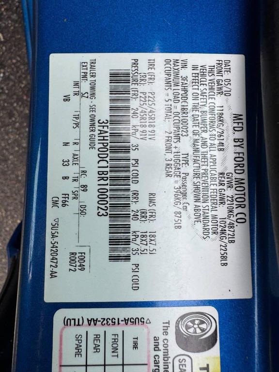 used 2011 Ford Fusion car, priced at $3,999