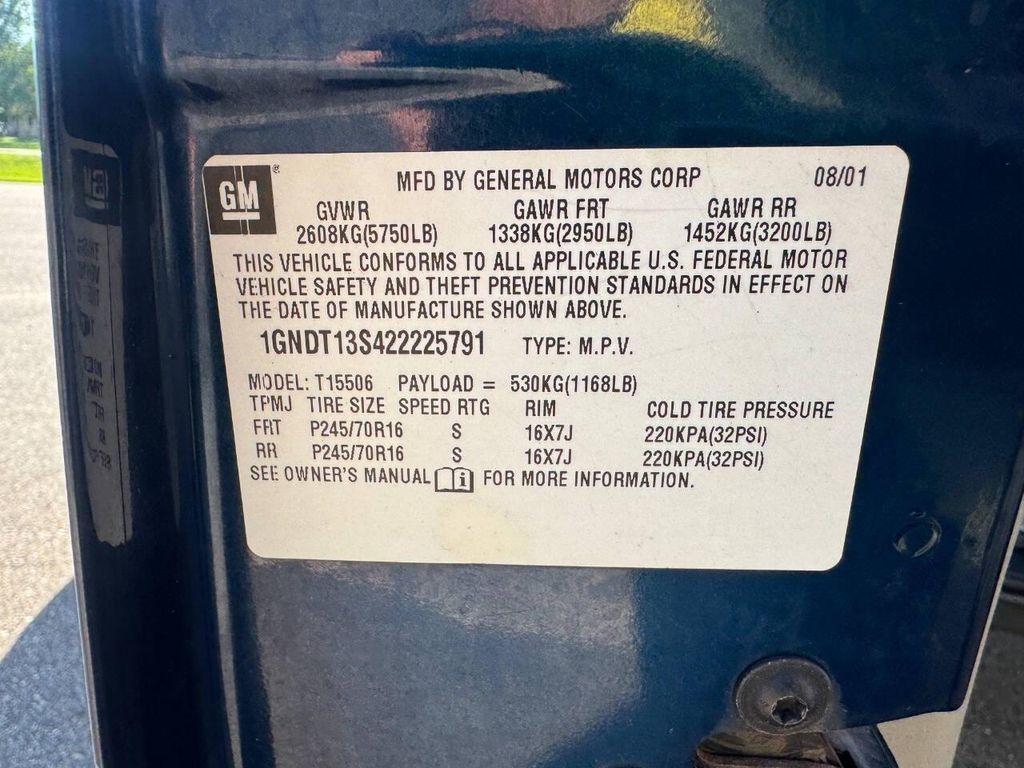 used 2002 Chevrolet TrailBlazer car, priced at $1,499