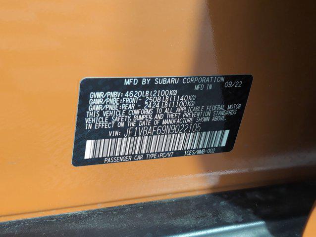 used 2022 Subaru WRX car, priced at $27,997
