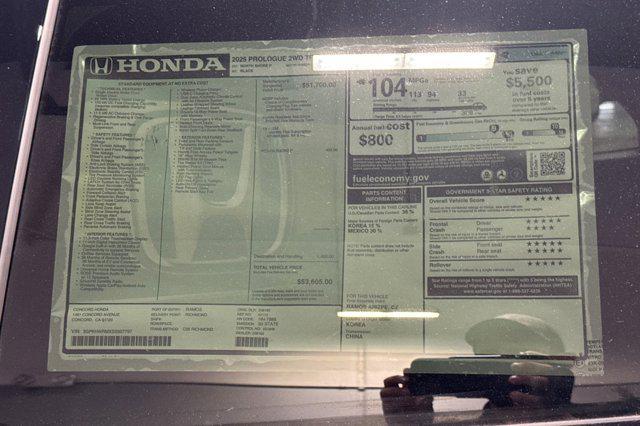 new 2025 Honda Prologue car, priced at $50,091