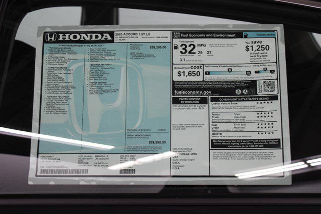 new 2025 Honda Accord car, priced at $29,391