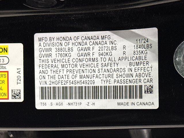 used 2025 Honda Civic car, priced at $26,799