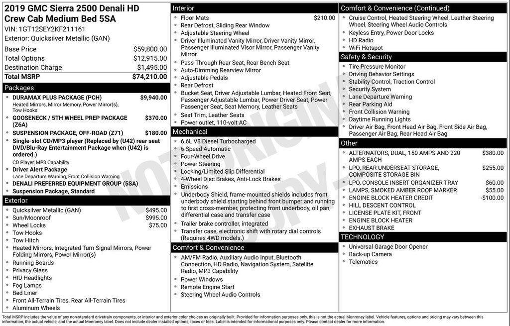 used 2019 GMC Sierra 2500 car, priced at $51,450