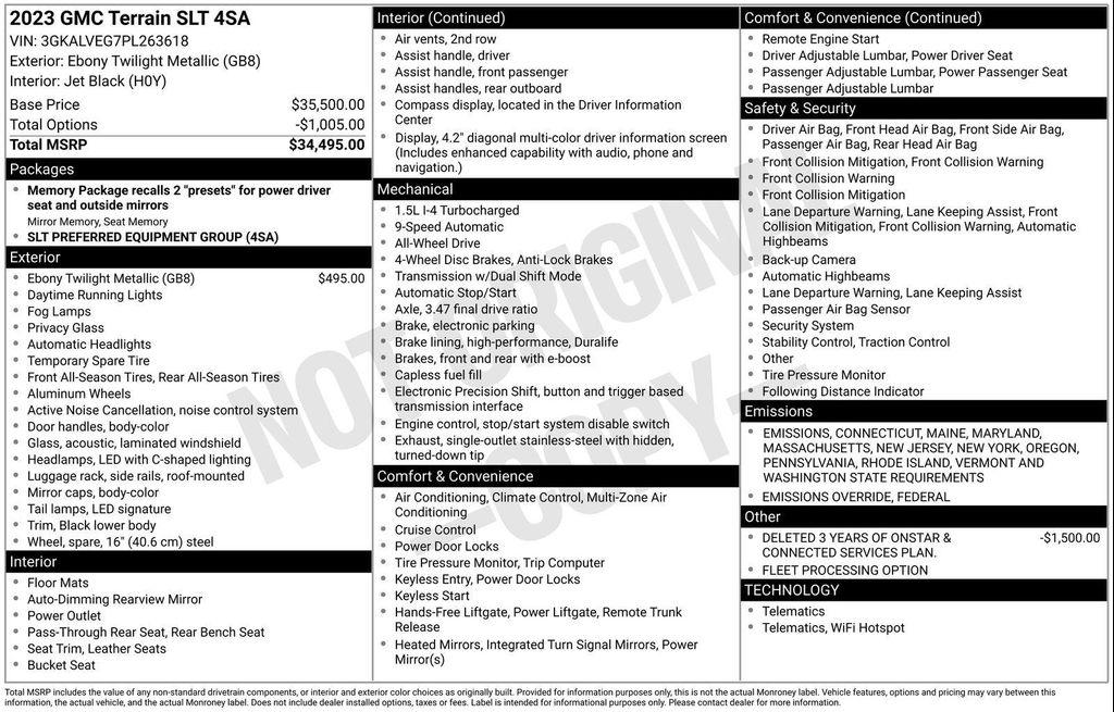 used 2023 GMC Terrain car, priced at $23,861