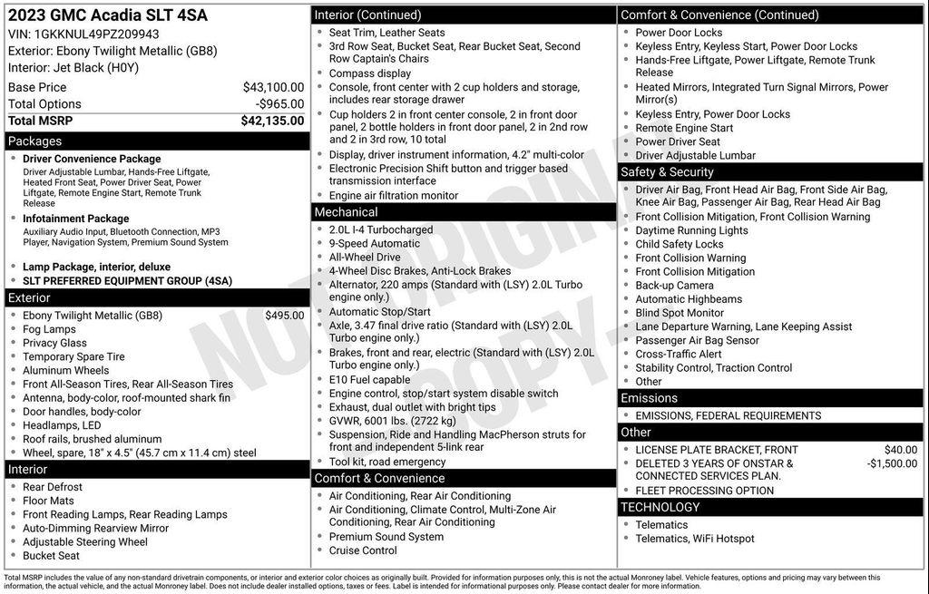 used 2023 GMC Acadia car, priced at $26,991