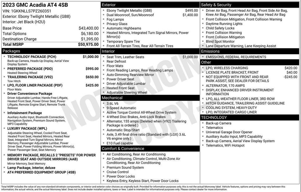 used 2023 GMC Acadia car, priced at $34,999