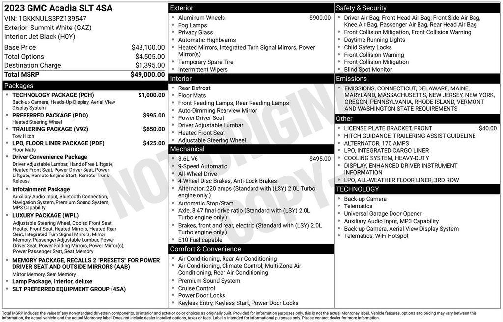 used 2023 GMC Acadia car, priced at $34,990