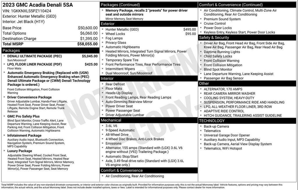 used 2023 GMC Acadia car, priced at $36,850