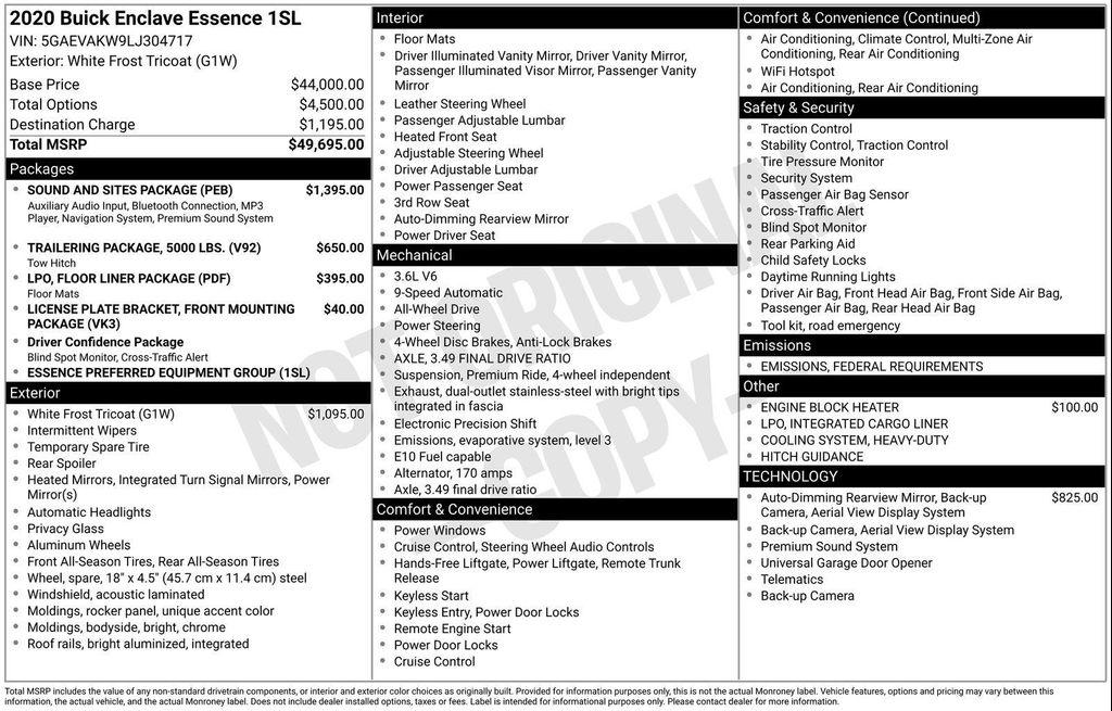 used 2020 Buick Enclave car, priced at $23,301