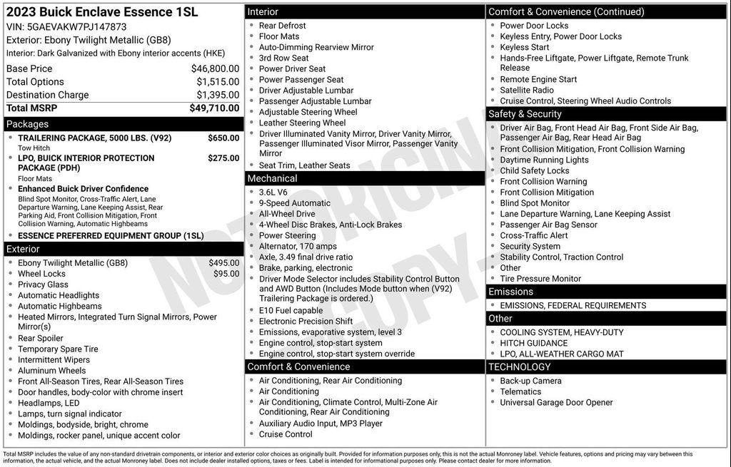 used 2023 Buick Enclave car, priced at $35,740