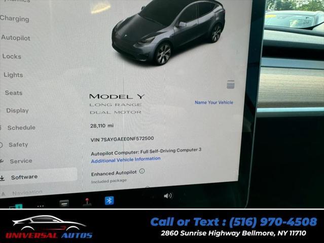 used 2022 Tesla Model Y car, priced at $21,495