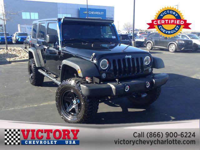 used 2016 Jeep Wrangler Unlimited car, priced at $15,000