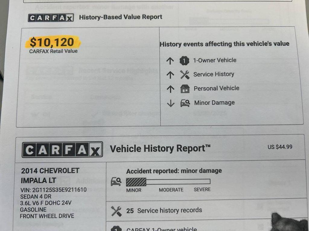 used 2014 Chevrolet Impala car, priced at $8,995