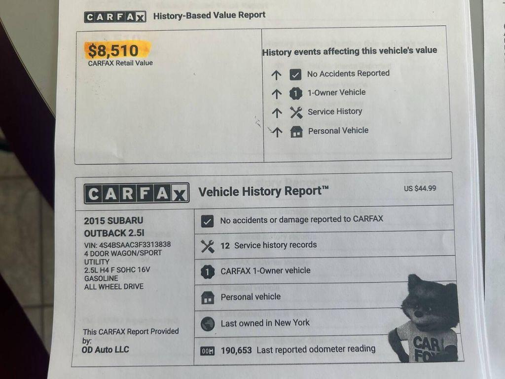 used 2015 Subaru Outback car, priced at $7,295