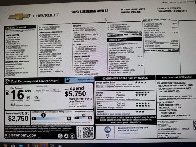 used 2023 Chevrolet Suburban car, priced at $44,444