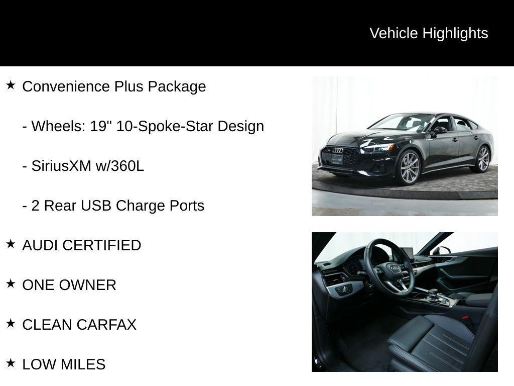 used 2025 Audi A5 Sportback car, priced at $40,977