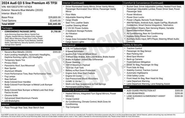 used 2024 Audi Q3 car, priced at $37,977