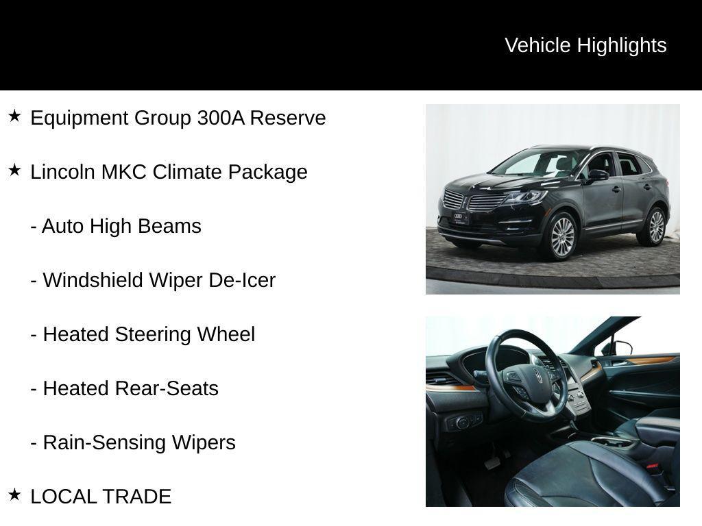 used 2017 Lincoln MKC car, priced at $12,977