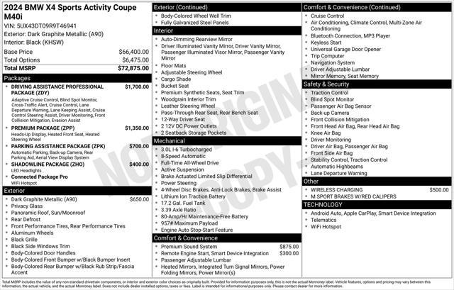used 2024 BMW X4 car, priced at $58,977