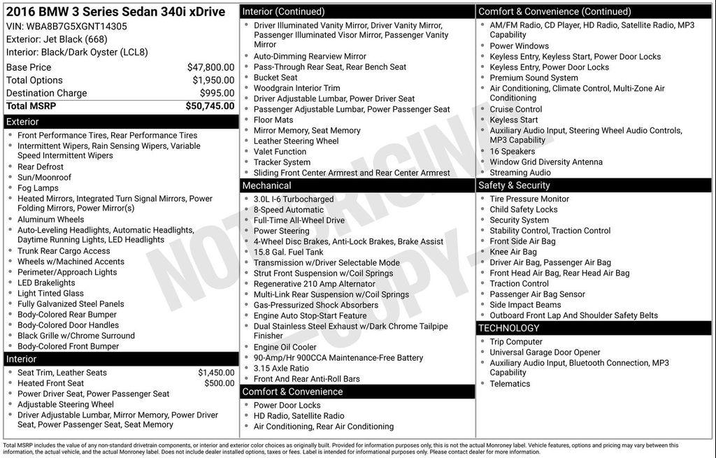 used 2016 BMW 340 car, priced at $15,977