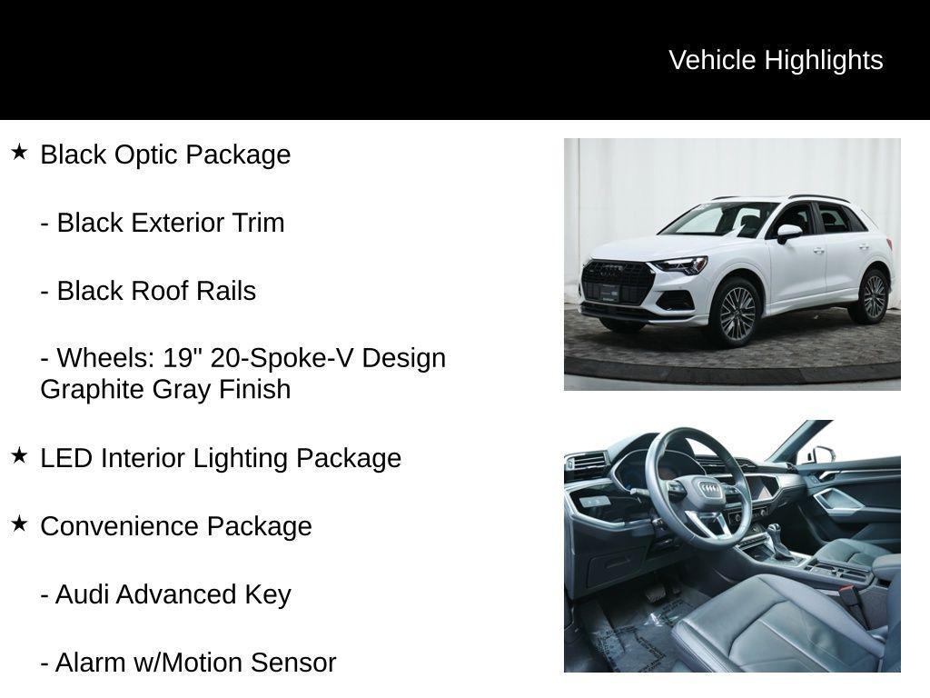 used 2024 Audi Q3 car, priced at $34,977