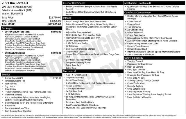 used 2021 Kia Forte car, priced at $17,784