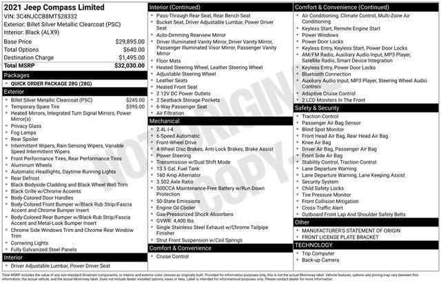 used 2021 Jeep Compass car