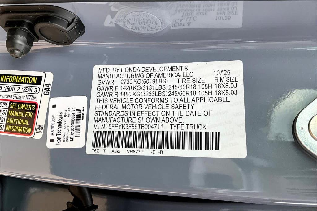 new 2026 Honda Ridgeline car, priced at $48,520