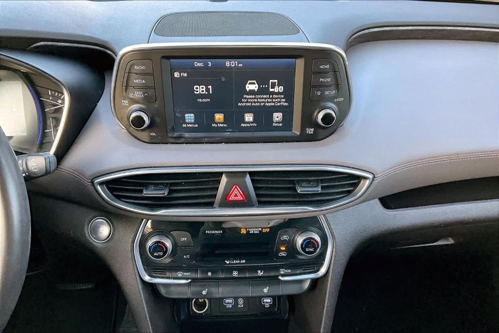 used 2019 Hyundai Santa Fe car, priced at $17,250