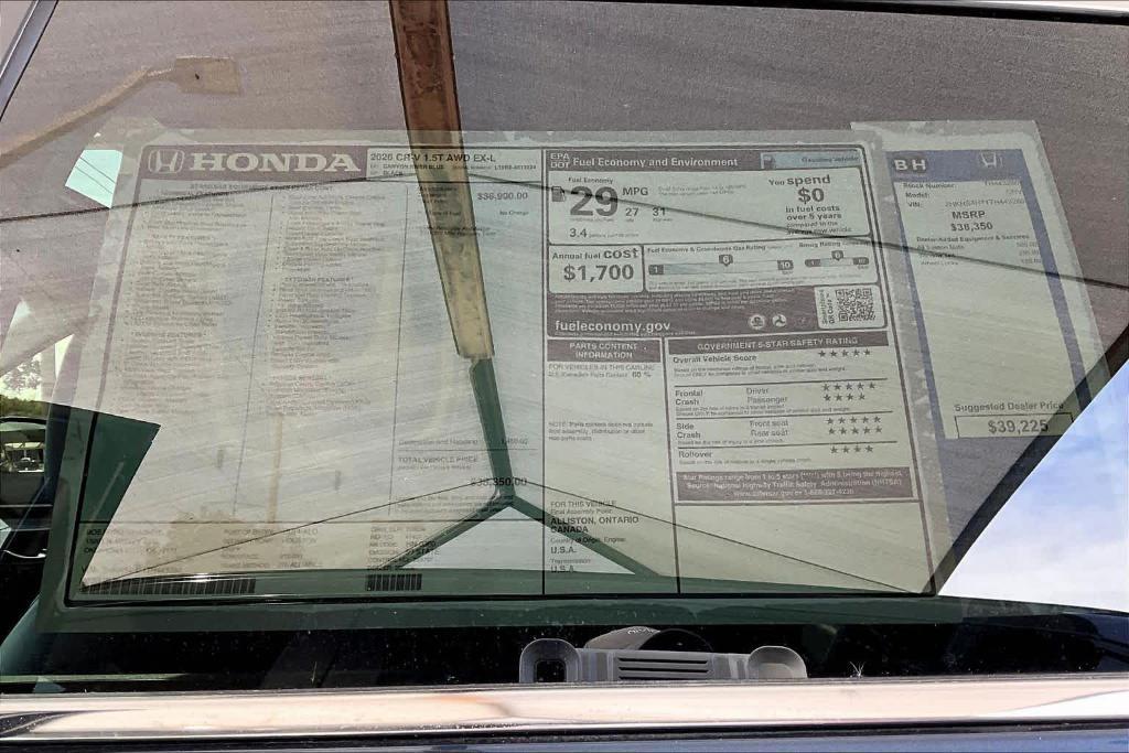 new 2026 Honda CR-V car, priced at $37,975