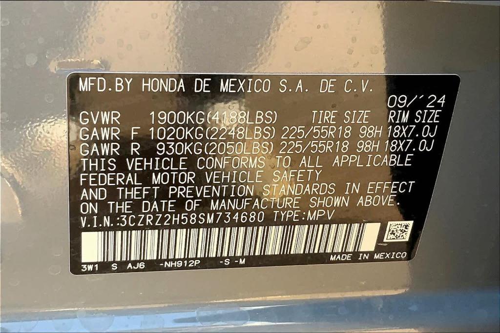 new 2025 Honda HR-V car, priced at $30,880