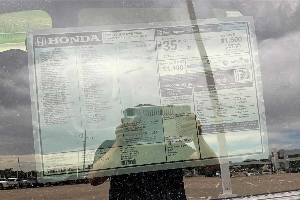 new 2026 Honda CR-V Hybrid car, priced at $39,820