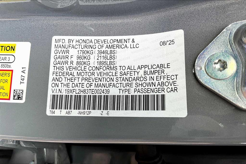 new 2026 Honda Civic car, priced at $29,320