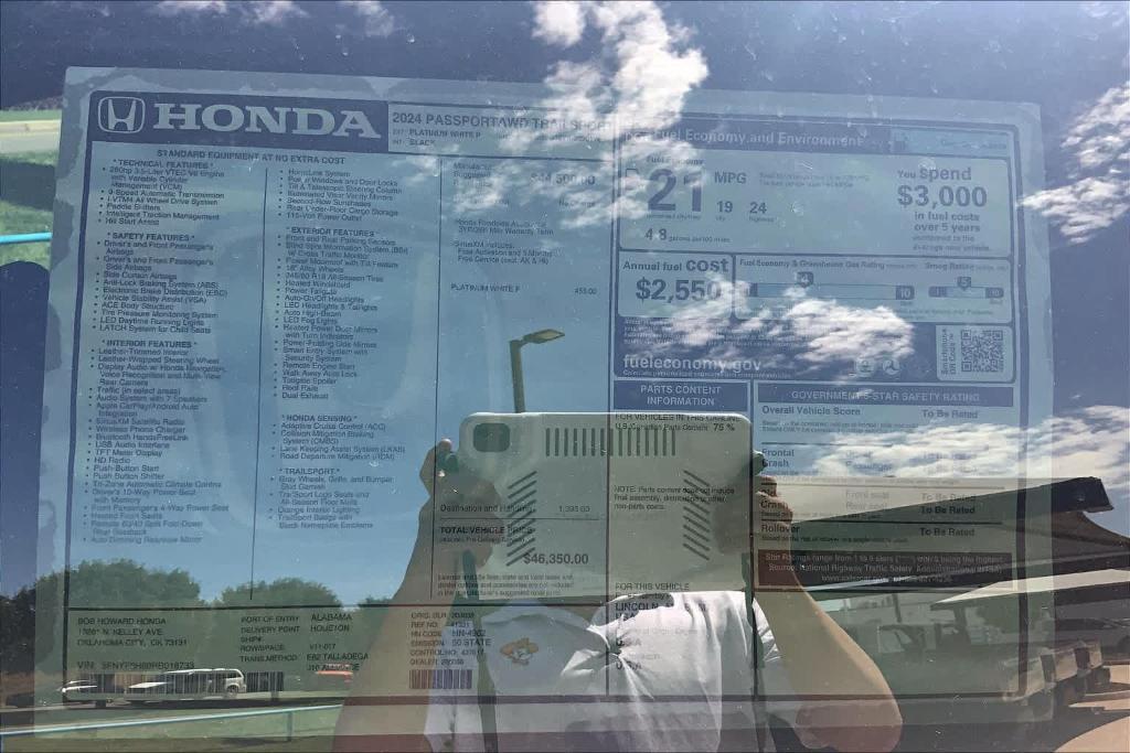 new 2024 Honda Passport car, priced at $45,350