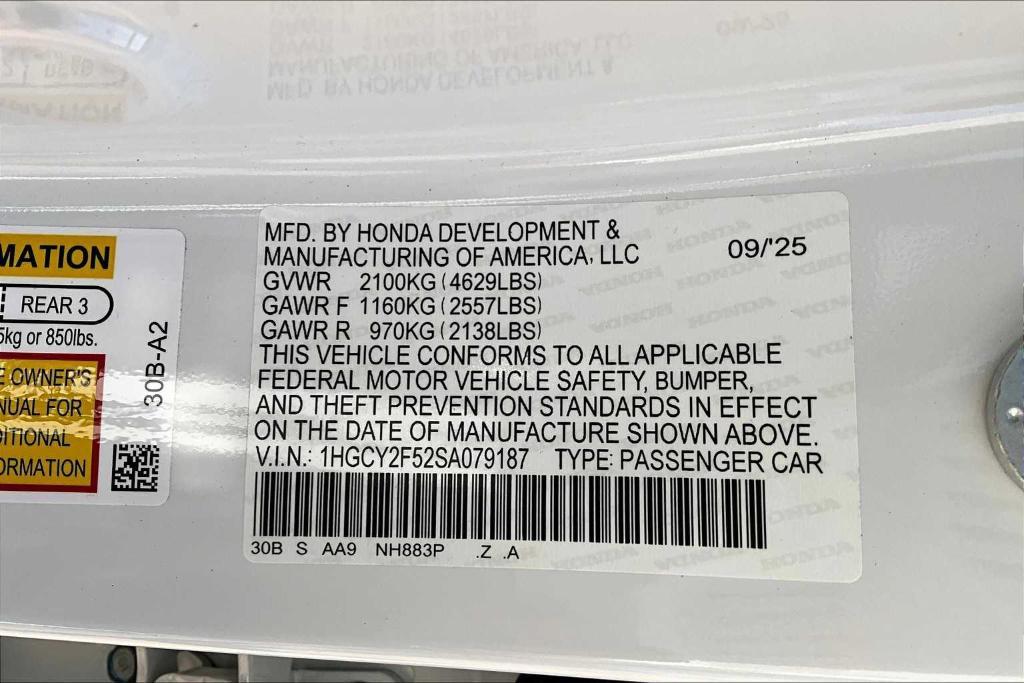 new 2025 Honda Accord Hybrid car, priced at $34,430