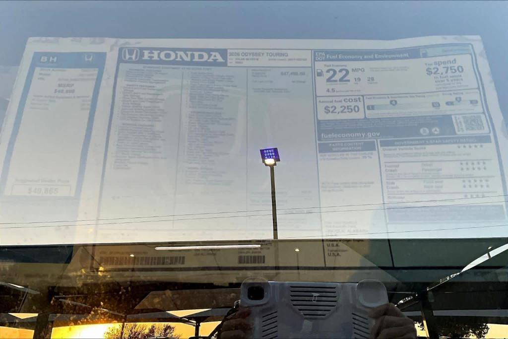 new 2026 Honda Odyssey car, priced at $47,865