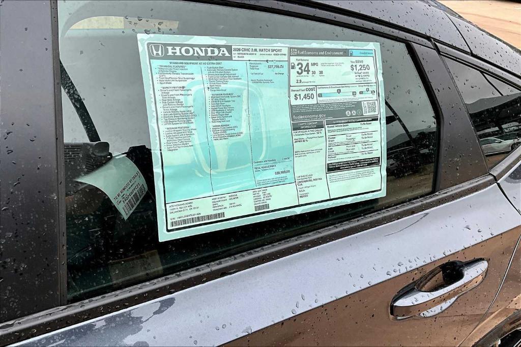 new 2026 Honda Civic car, priced at $28,865